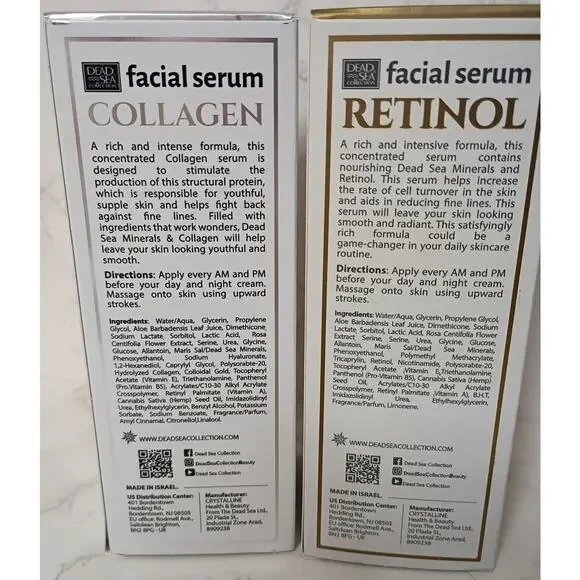 The Dead Sea Collection (1) Collagen & (1) Retinol Facial Serums - Picture 3 of 3